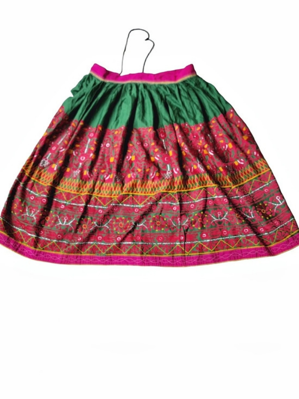 Embroidered Boho Banjara Ethnic Full Skirt Handmade Artisan Vtg Sourced